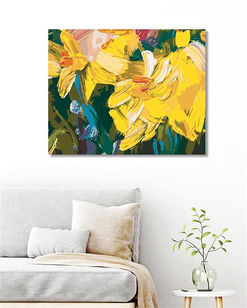 Maľovanie podľa čísel Zuty – Maľovanie Podľa Čísel – Žlté Narcisy, 80 × 100 cm, Plátno + Rám ...