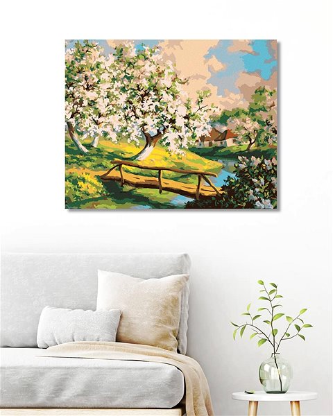 Maľovanie podľa čísel Zuty – Maľovanie Podľa Čísel – Kvitnúce Záhrady, 80 × 100 cm, Plátno + Rám ...
