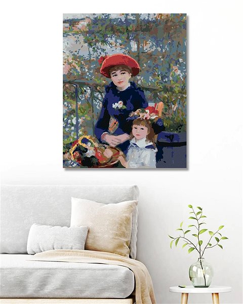 Maľovanie podľa čísel Zuty – Maľovanie Podľa Čísel – Dve Sestry Na Terase (Pierre-Auguste Renoir), 80 × 100 cm, Plátno + Rám ...