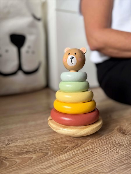 Mamido Wooden Stacking Pyramid - Bear.