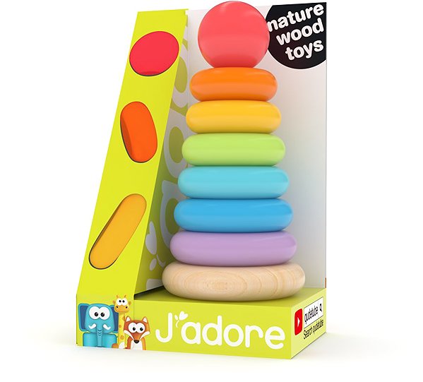 Alltoys Rainbow stacking rings toy.