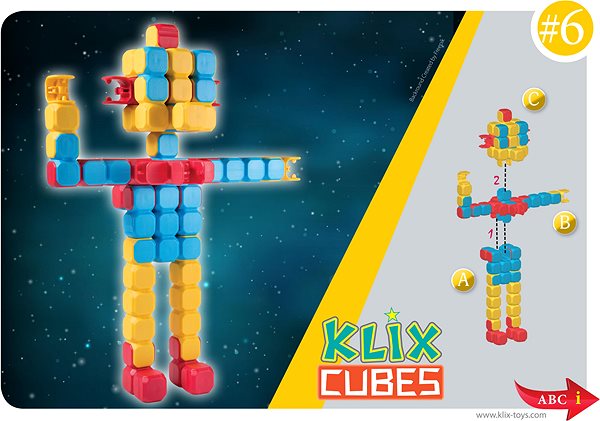 Building Set Didactic Cubes Klix - 60 pcs Features/technology