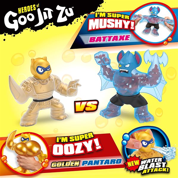 Figur Heroes Goo Jit Zu - Versus Pack - Golden Pantaro vs. Exclusive Battaxe Mermale/Technologie