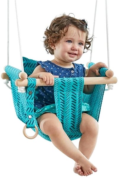Schaukel Textilschaukel für Kinder 100% Baumwolle Türkis ...