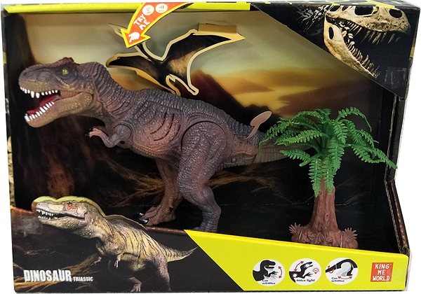 Figure Dinosaur Tyrannosaurus Brown with Sounds Packaging/box
