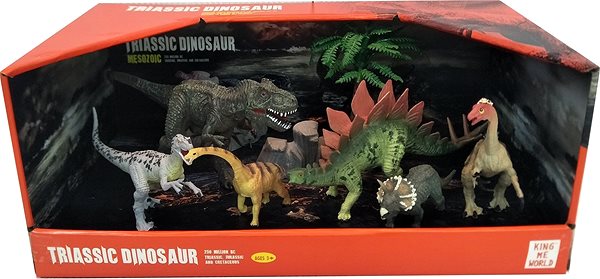Figures Set of Dinosaurs with Trees 6 Screen