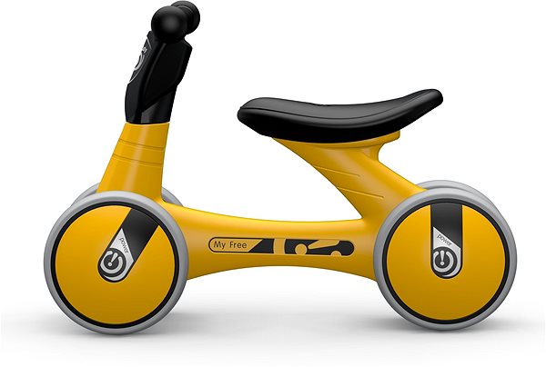 Laufrad Luddy Mini Balance Bike gelb Seitlicher Anblick