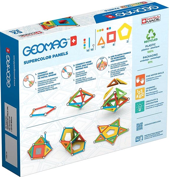 Bausatz Geomag - Supercolor recycelt 52 Stück ...