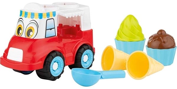 Sandspielzeug-Set Androni Sandkastenset Lustiger Eiswagen - 24 cm - rot ...