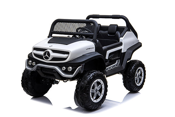 Mercedes Benz Unimog Truck electric ride-on car - white.