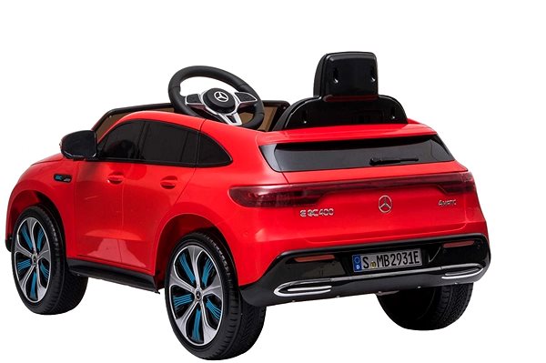 Elektromos autó gyerekeknek Mercedes-Benz EQC, piros Oldalnézet