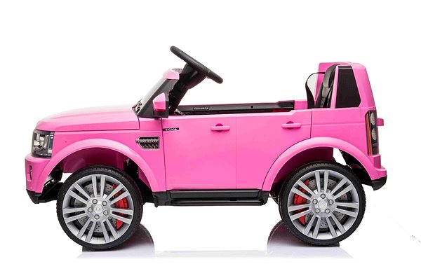 Elektromos autó gyerekeknek Land Rover Discovery, rózsaszín Oldalnézet