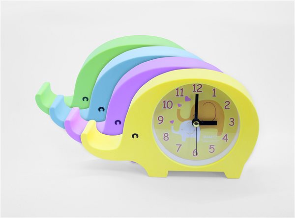 Alarm Clock Analogue Alarm Clock, Elephant Design, Yellow Features/technology