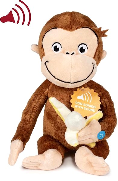 Kuscheltier Curious George / Coco - Der neugierige Affe - Mit Banane und Stimme ...
