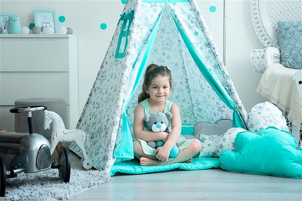Tent for Children BabyTýpka Teepee Sky Menthol Lifestyle