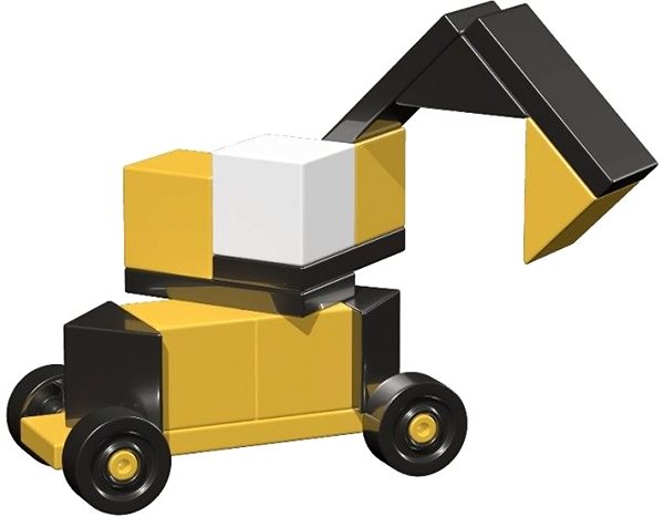 Building Set AINSTEIN Construction Vehicle and Foreman, Magnetic Kit Lateral view