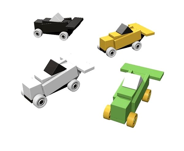Building Set AINSTEIN Kiga Vehicles, Magnetic Kit Lateral view