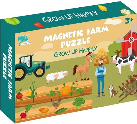 Puzzle Magnetické puzzle knižka – farma ...