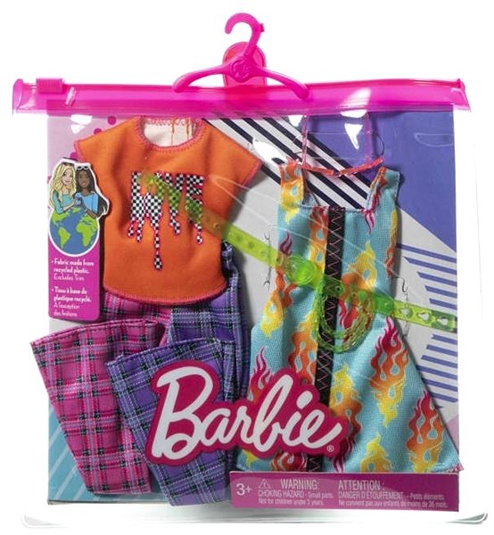 Oblečenie pre bábiky Barbie 2 ks oblečky asst K ...