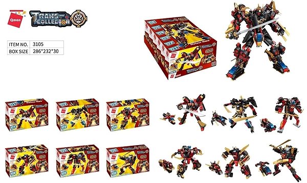 Building Set Qman Guardian of Star's Core 3105 6-in-1 Set Package content