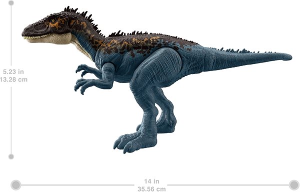 Figur Jurassic World Mega-Zerstörer Carcharodontosaurus - Blau Technische Zeichnung