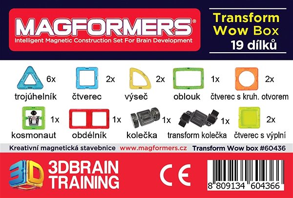 Építőjáték Magformers - Transform Wow box Jellemzők/technológia