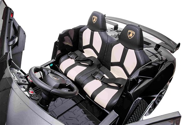 Elektromos autó gyerekeknek Lamborghini Aventador 12V, kétüléses - fehér Jellemzők/technológia