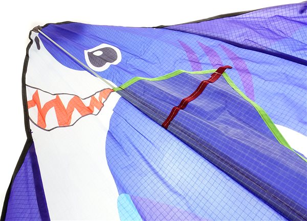 Flugdrachen Drache mit Haifischmotiv - 130 cm x 125 cm ...