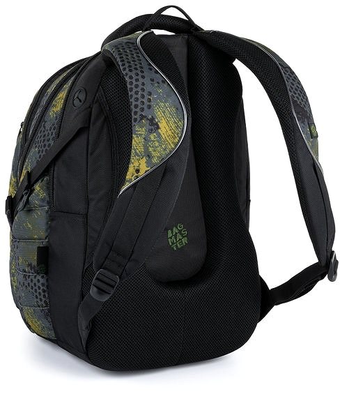 School Backpack Student Backpack Bagmaster Bag 21 C Grey/Yellow Back page