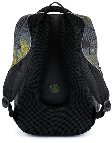 School Backpack Student Backpack Bagmaster Bag 21 C Grey/Yellow Back page