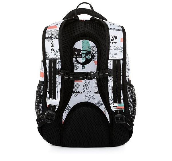 School Backpack Girls Student Backpack Bagmaster Supernova 21 A White/Black/Orange/Green ...