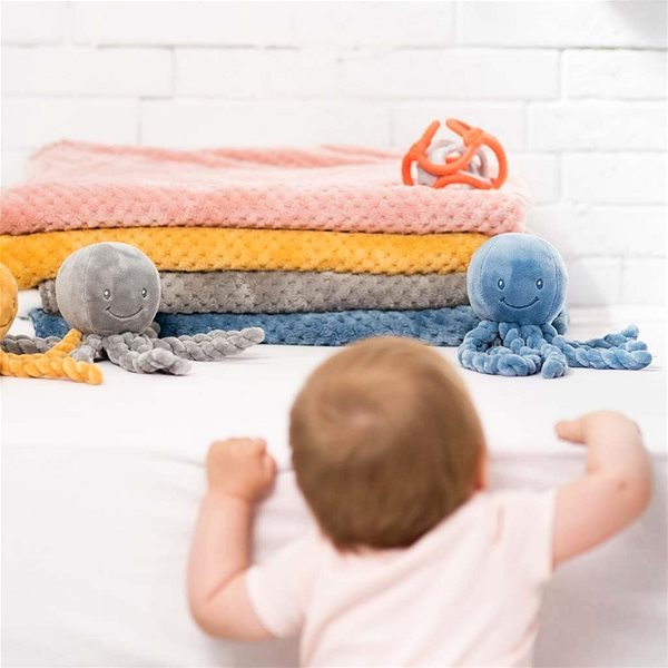 Kuscheltier Nattou Erstes Spielzeug für Babys Oktopus PIU PIU Lapidou - grau - 0m+ ...