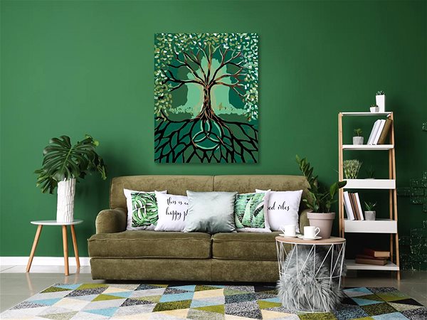 Maľovanie podľa čísel Maľovanie podľa čísel - Strom s koreňmi, 40 x 50 cm, napnuté plátno na ráme ...