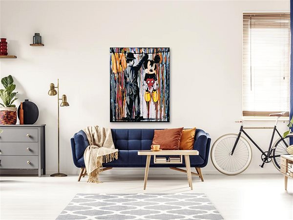 Maľovanie podľa čísel Maľovanie podľa čísel – Mickey Mouse, 80 × 100 cm, bez rámu a bez napnutia plátna ...