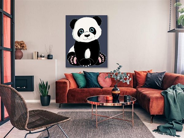 Maľovanie podľa čísel Maľovanie podľa čísel - Panda, 40 x 50 cm, napnuté plátno na ráme ...