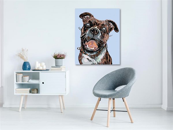 Maľovanie podľa čísel Maľovanie podľa čísel - Starý pes, 40 x 50 cm, napnuté plátno na ráme ...