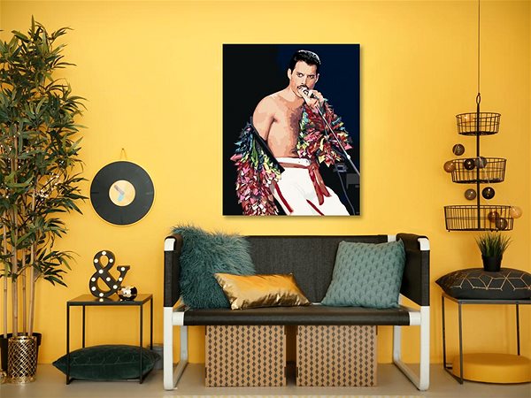 Malen nach Zahlen Gemälde nach Zahlen - Freddie Mercury, 80x100 cm, Leinwand auf Keilrahmen ...