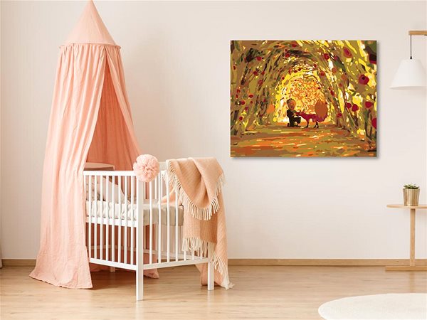 Maľovanie podľa čísel Maľovanie podľa čísel – Malý princ v tuneli z ruží, 50 × 40 cm, bez rámu a bez napnutého plátna ...