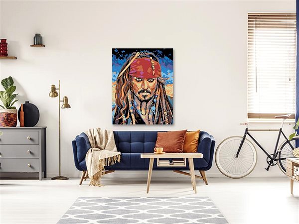 Maľovanie podľa čísel Maľovanie podľa čísel – Jack Sparrow I, 80 × 100 cm, napnuté plátno na rám ...