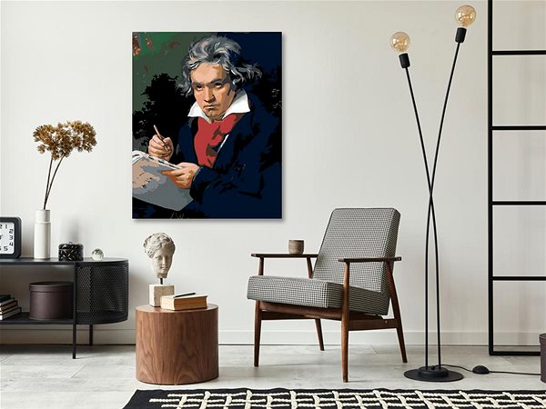 Maľovanie podľa čísel Maľovanie podľa čísel – Ludwig van Beethoven, 80 × 100 cm, napnuté plátno na rám ...