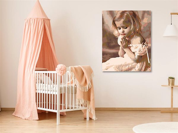Maľovanie podľa čísel Maľovanie podľa čísel – Roztomilé dievčatko, 80 × 100 cm, napnuté plátno na rám ...