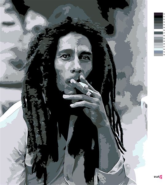 bob marley paint by numbers