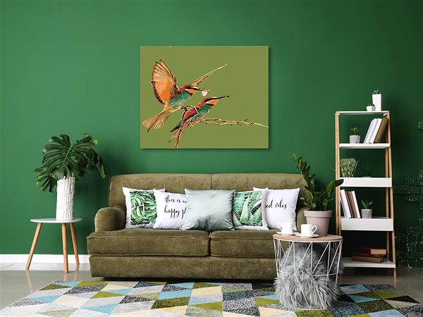 Maľovanie podľa čísel Maľovanie podľa čísel – Dva kolibríky, 50 × 40 cm, napnuté plátno na rám ...