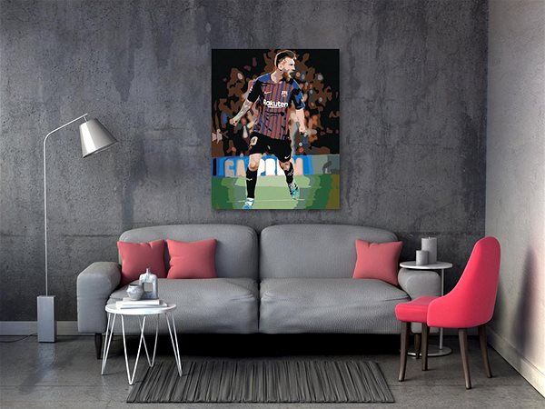 Malen nach Zahlen Gemälde nach Zahlen - Lionel Messi, 40x50 cm, ohne Rahmen und ohne Leinwand ...