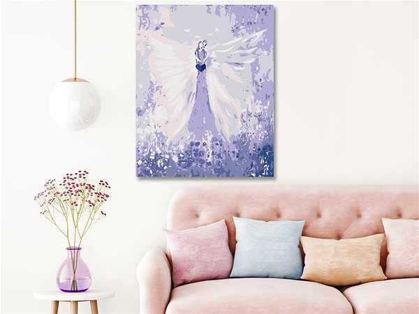 Maľovanie podľa čísel Maľovanie podľa čísel – Anjeli od Lenky – Embrace angel, 80 × 100 cm, napnuté plátno na rám ...