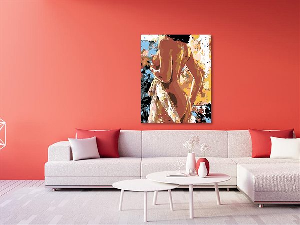 Maľovanie podľa čísel MMaľovanie podľa čísel – Krásna nahá žena, 40 × 50 cm, bez rámu a bez napnutia plátna ...