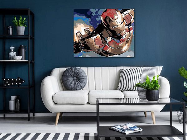 Maľovanie podľa čísel Maľovanie podľa čísel – Iron Man, 50 × 40 cm, vypnuté plátno na rám ...