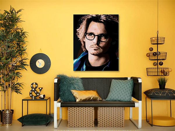 Maľovanie podľa čísel Maľovanie podľa čísel – Johnny Depp, 40 × 50 cm, bez rámu a bez napnutia plátna ...