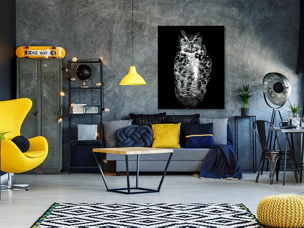 Maľovanie podľa čísel Maľovanie podľa čísel – Čiernobiela sova, 40 × 50 cm, napnuté plátno na rám ...