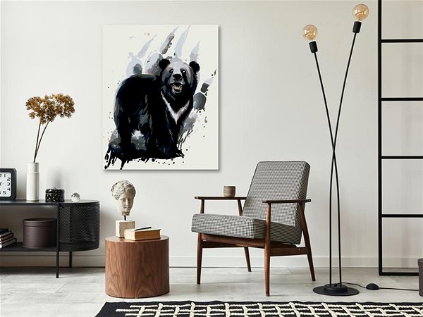 Maľovanie podľa čísel Maľovanie podľa čísel – Medveď baribal, 40 × 50 cm, napnuté plátno na rám ...